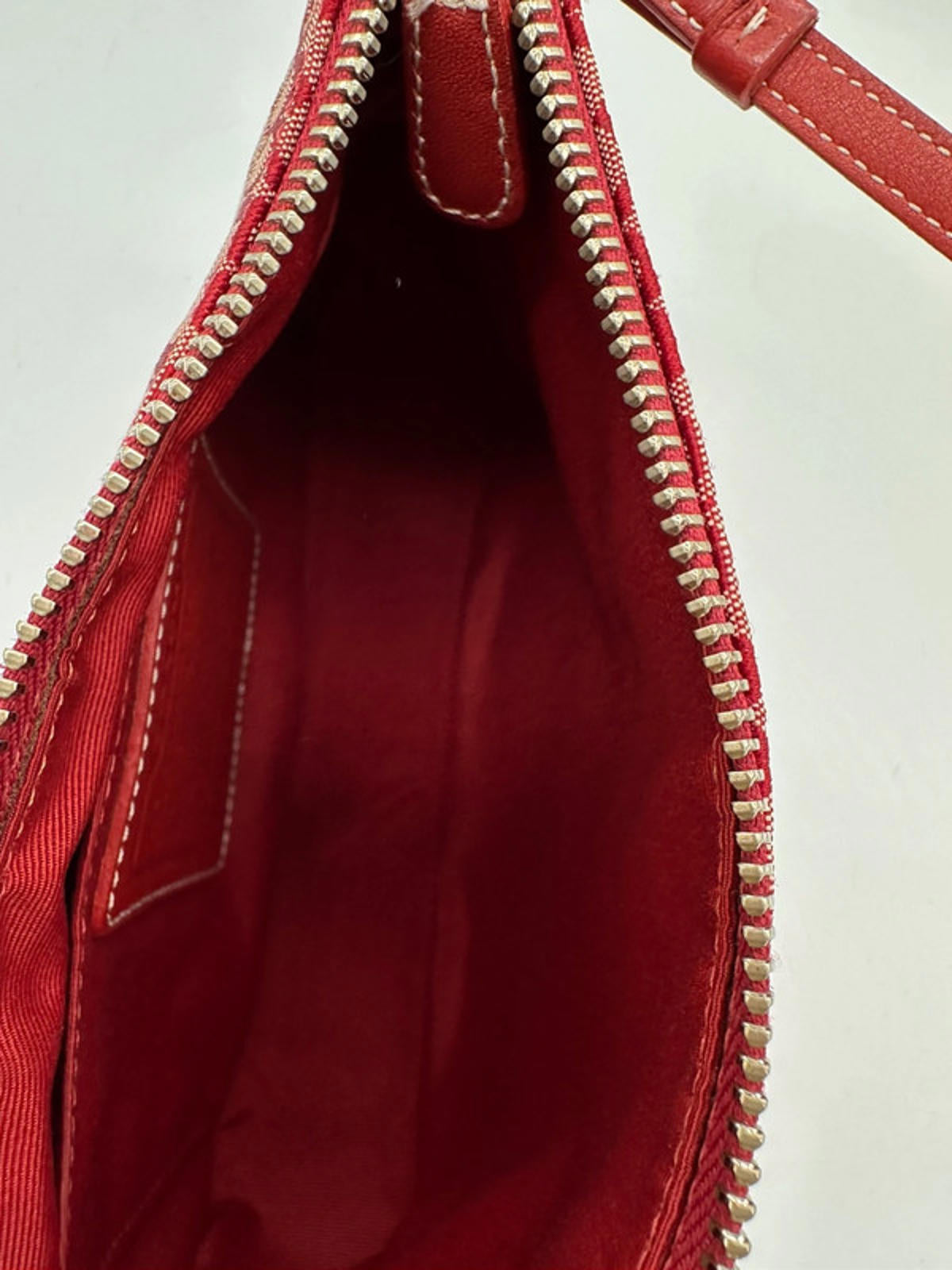 Rare Vintage Coach 6622 Cherry Red Mini Demi Shoulder Bag in Signature Monogram