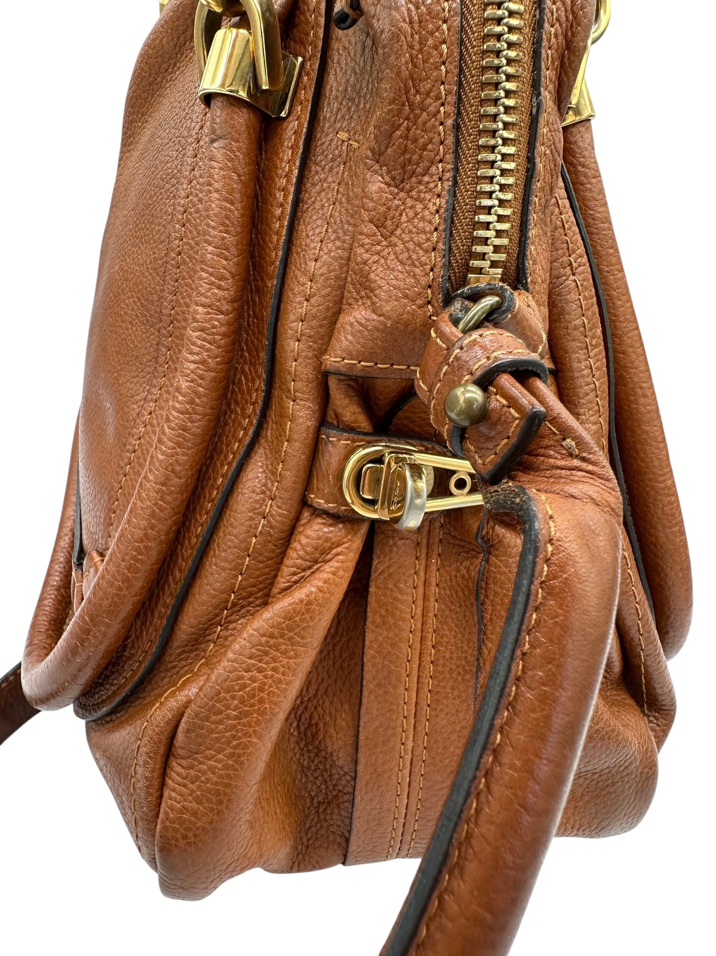 Vintage Chloé Paraty Shoulder Bag in Brown Leather