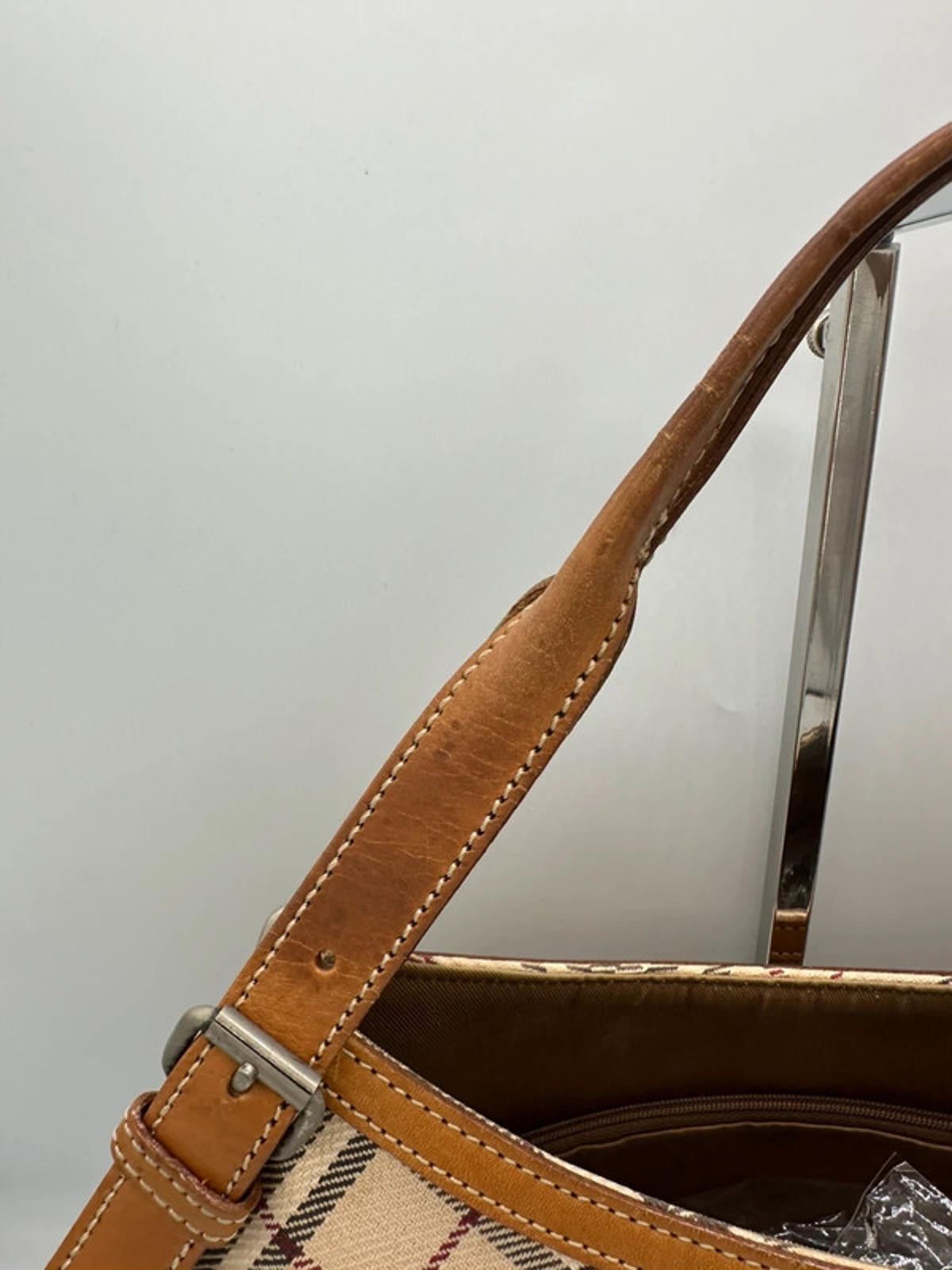 Vintage Blue Label Burberry Nova Check Shoulder Bag