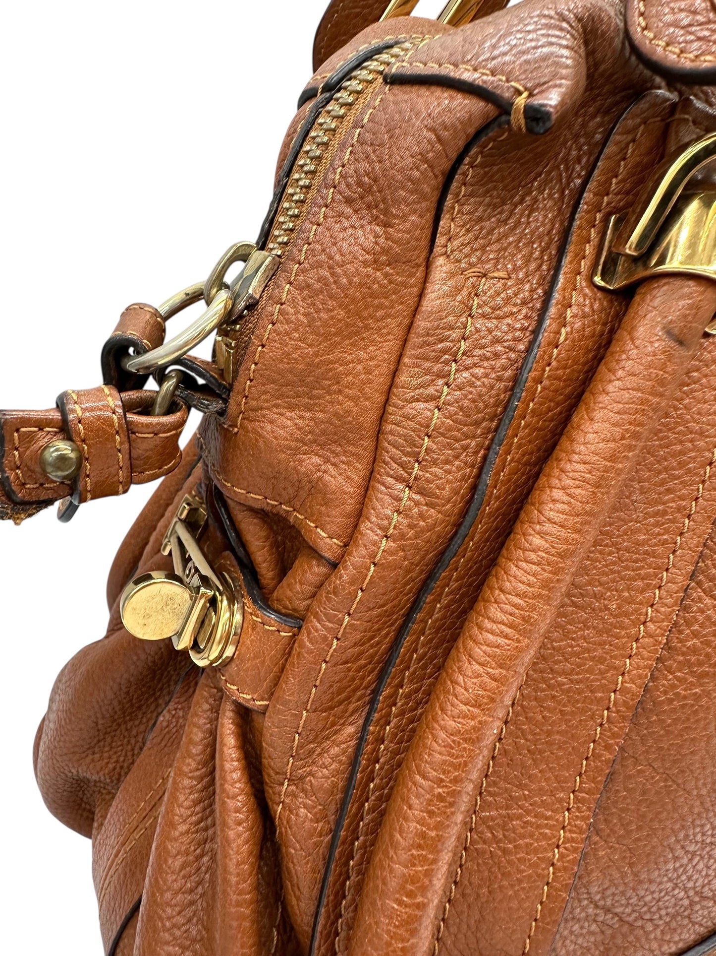 Vintage Chloé Paraty Shoulder Bag in Brown Leather