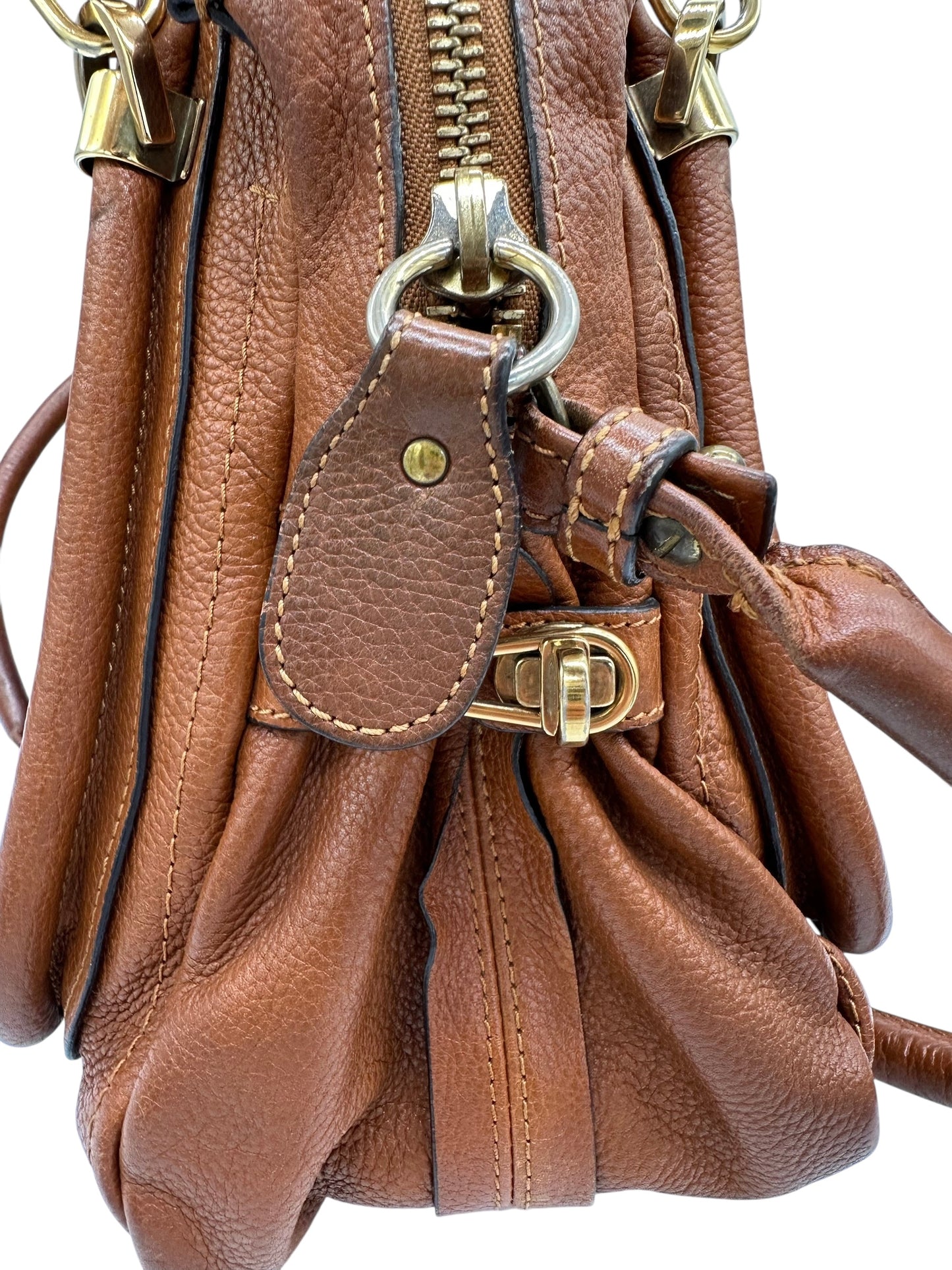 Vintage Chloé Paraty Shoulder Bag in Brown Leather