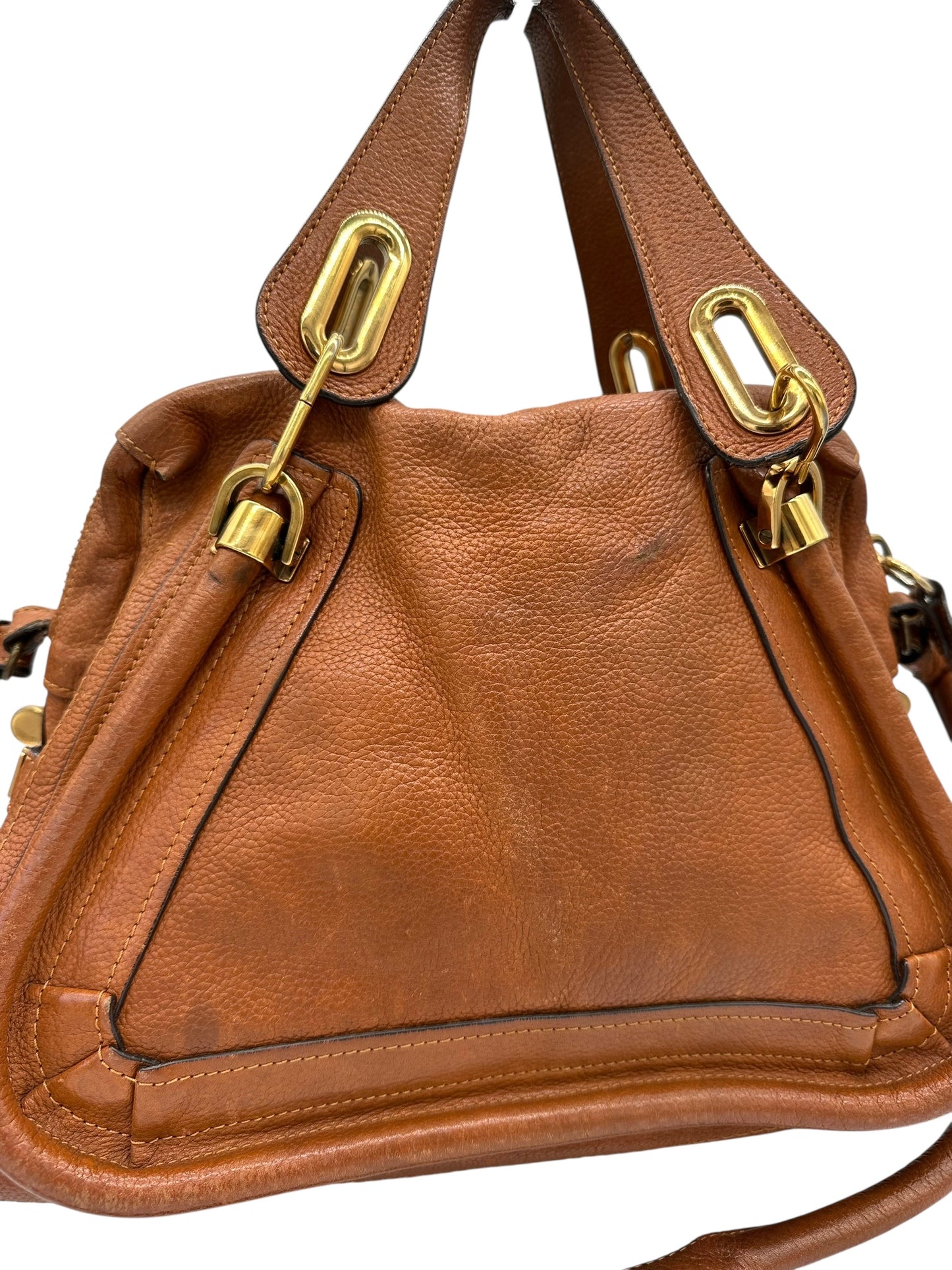 Vintage Chloé Paraty Shoulder Bag in Brown Leather