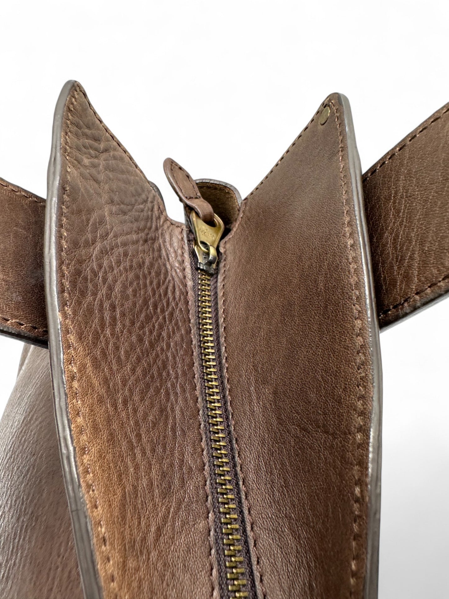 Vintage Mulberry Smithfield Tote Bag in Brown Leather with Brass Turnlock Fastening - Thanks it's Vintage