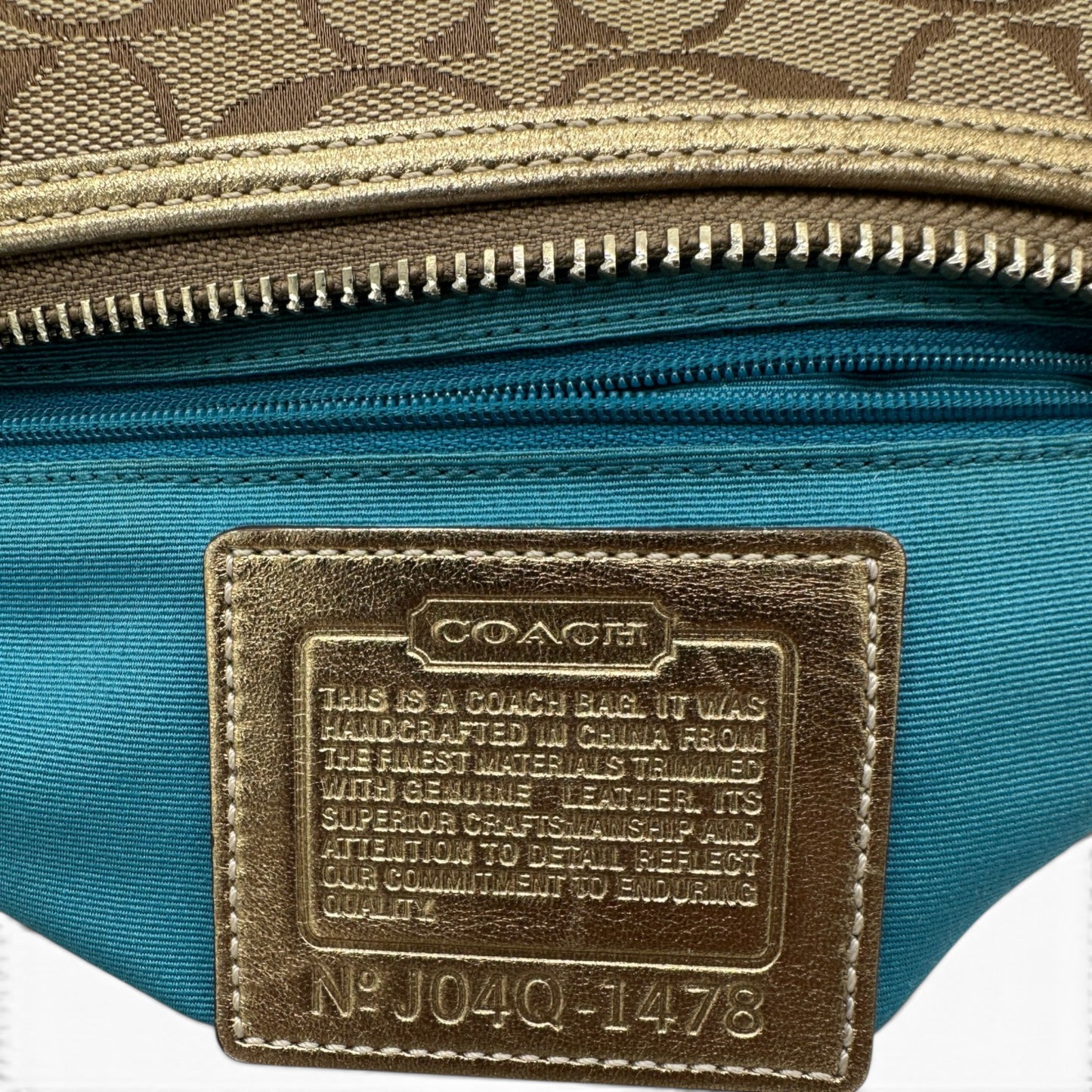 Vintage Coach 1478 East West Baguette Schultertasche