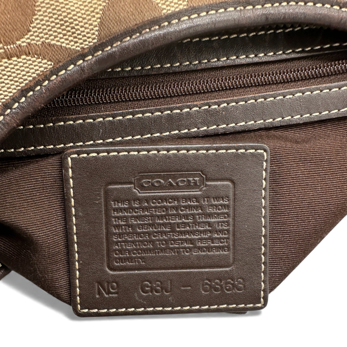 Vintage Coach 6363 Crescent Soho Schultertasche mit Schnalle