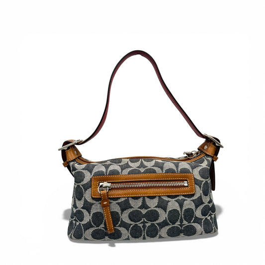 Vintage Coach 7022 Denim Monogram Shoulder Bag