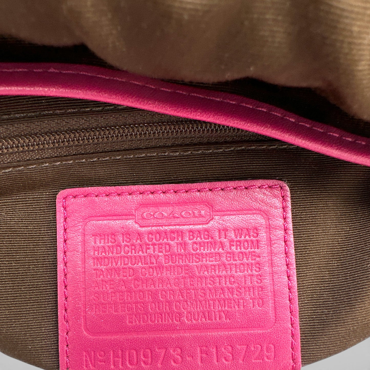 Vintage Coach F13729 Soho Pink Flap Shoulder Bag