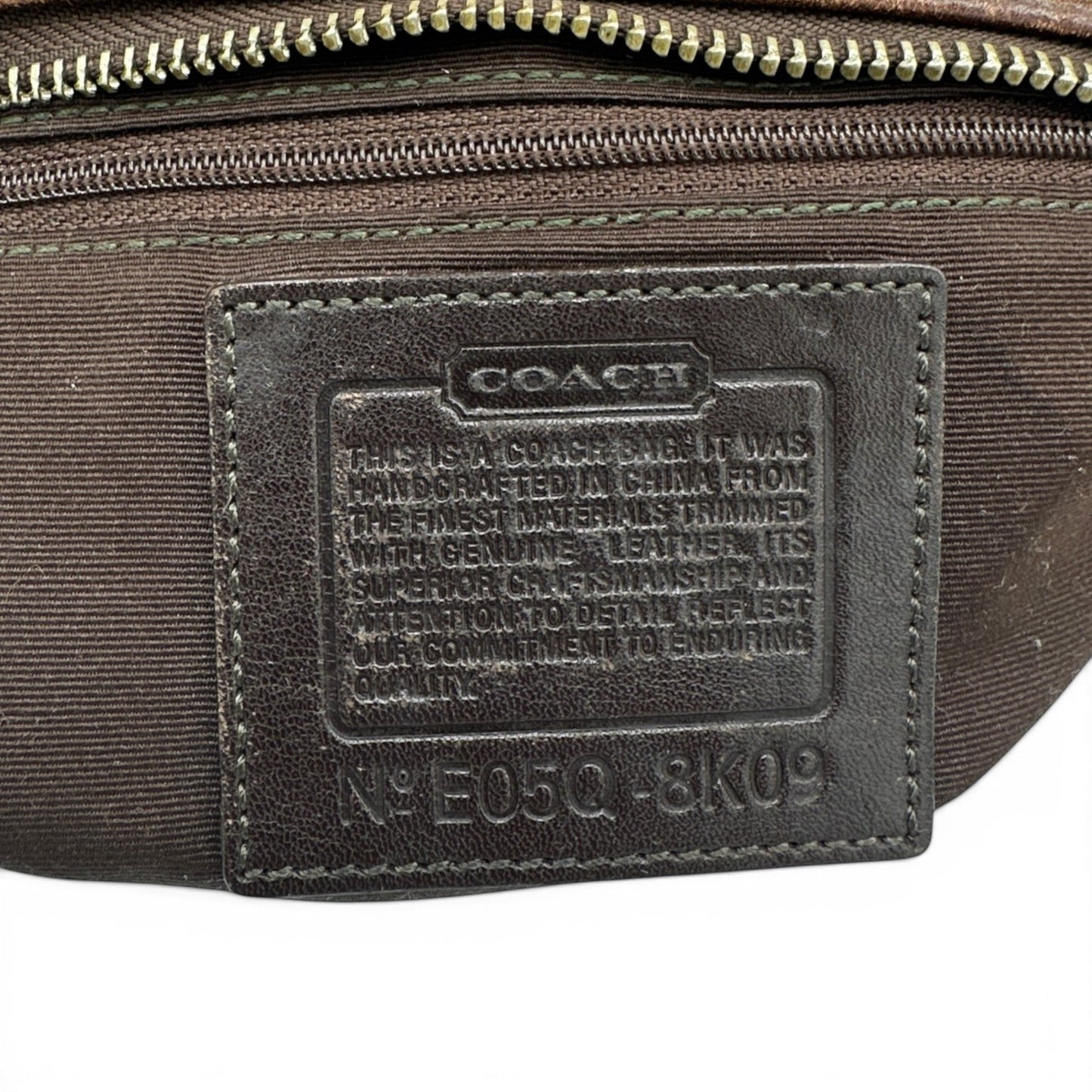 Vintage Coach 8K09 East West Baguette Schultertasche
