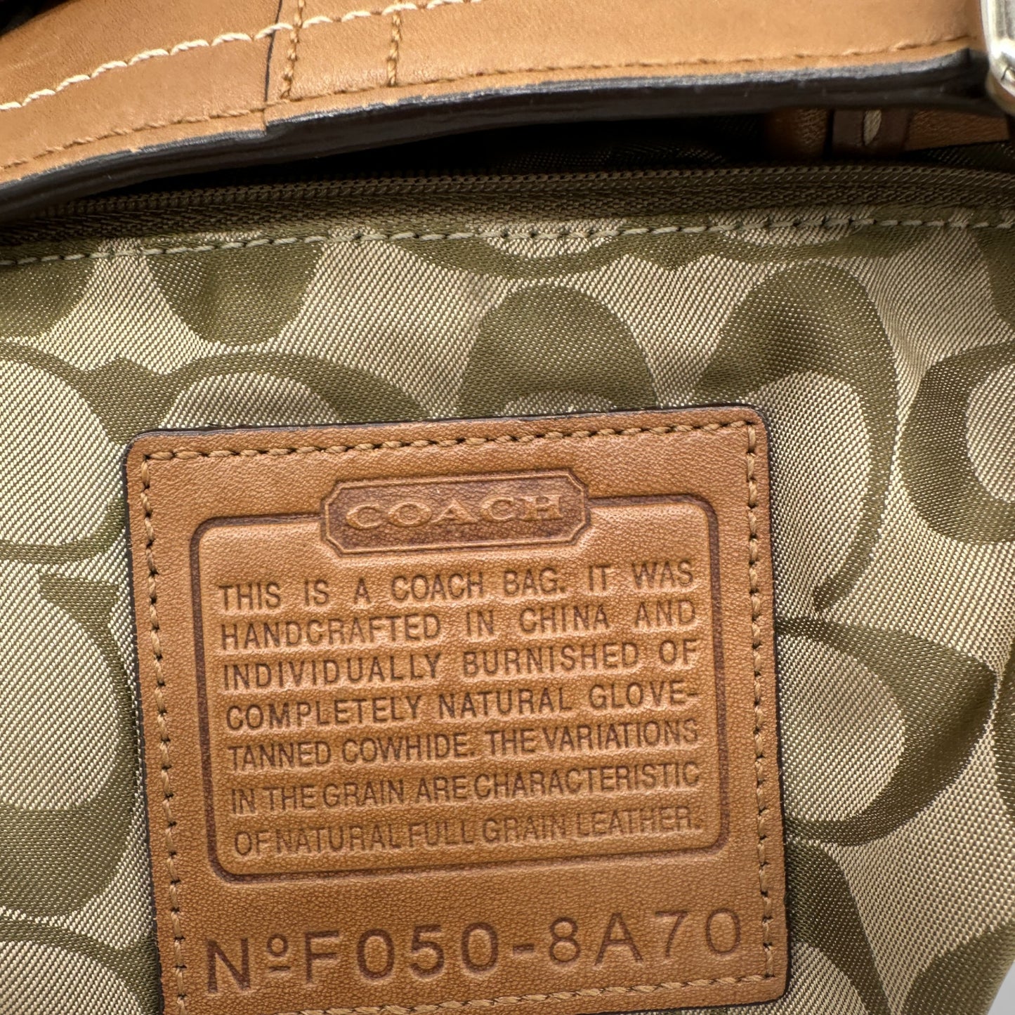 Vintage Coach 8A70 Hampton Clip Tote Handbag