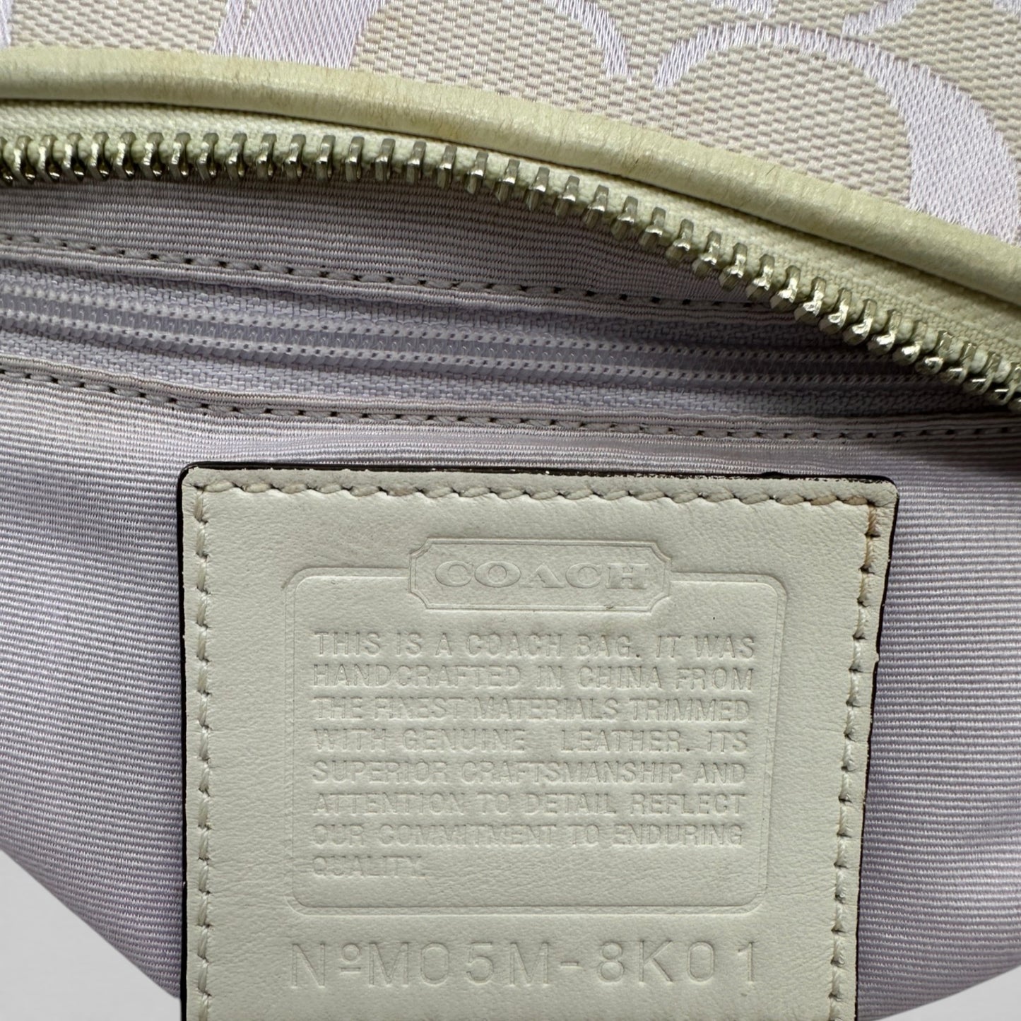 Vintage Coach 8K01 Lilac East West Baguette Shoulder Bag