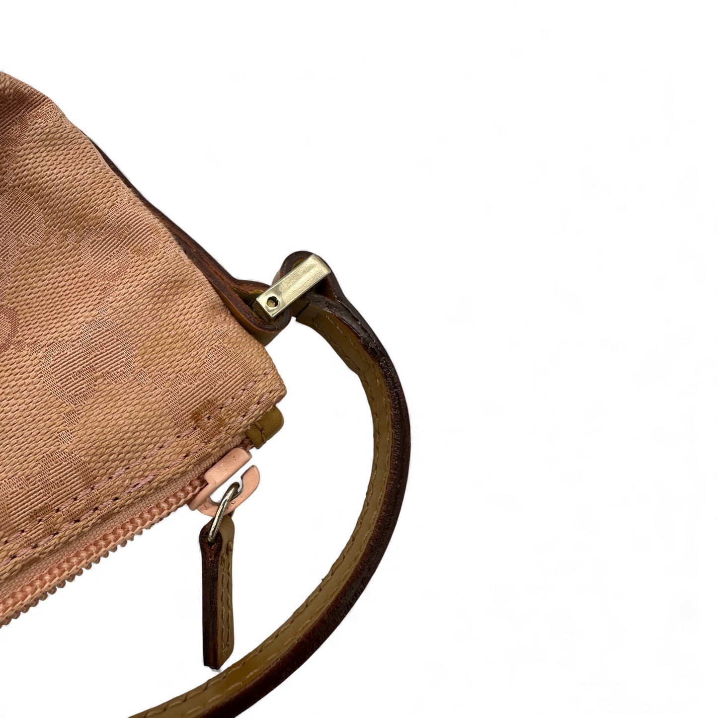 Vintage Gucci Pink Boat Pochette Shoulder Bag