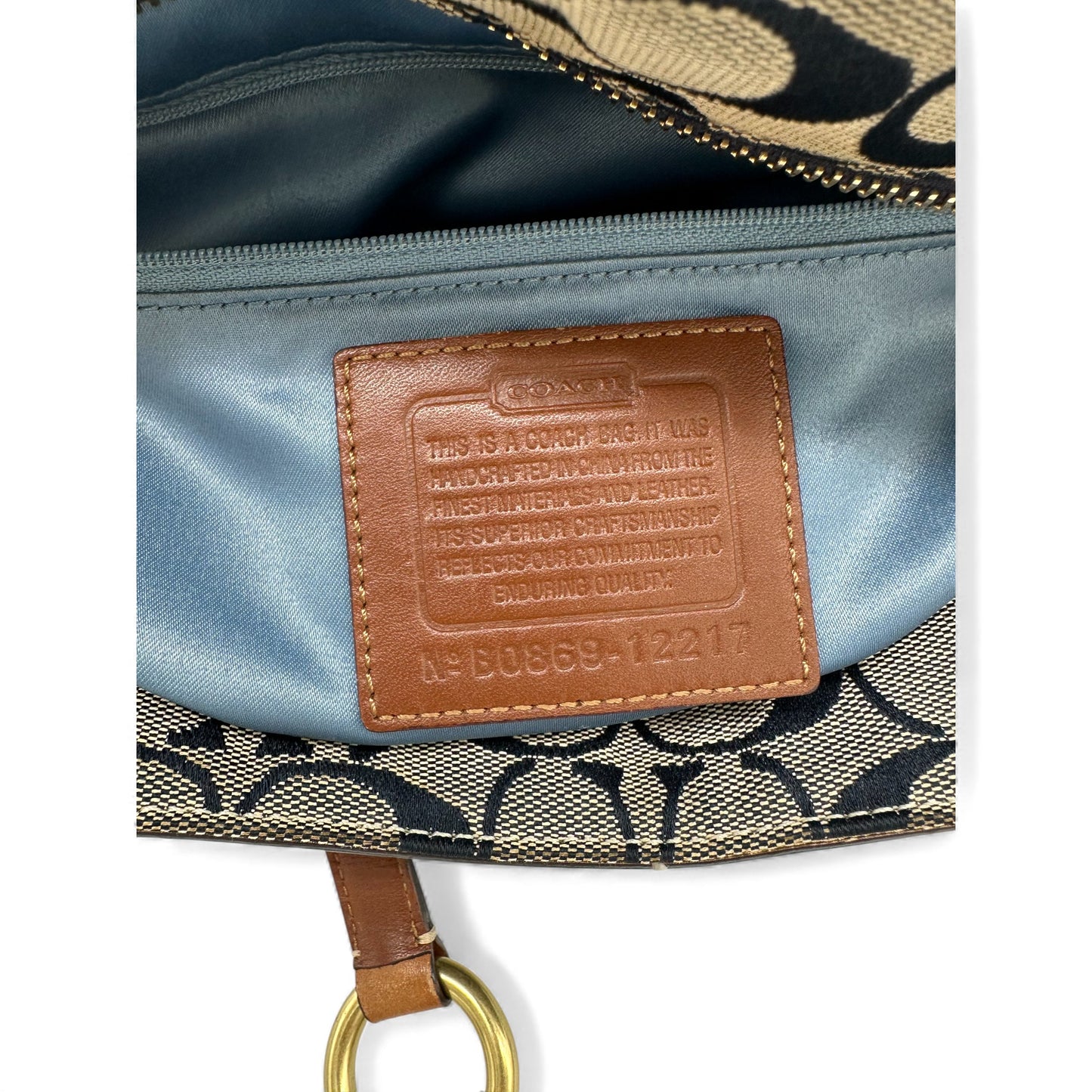 Vintage Coach 12217 Denim Patchwork Tote Shoulder Bag