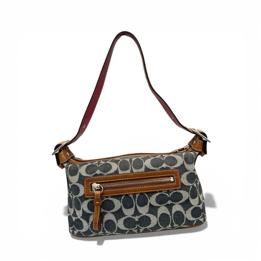 Vintage Coach 7022 Denim Monogram Shoulder Bag