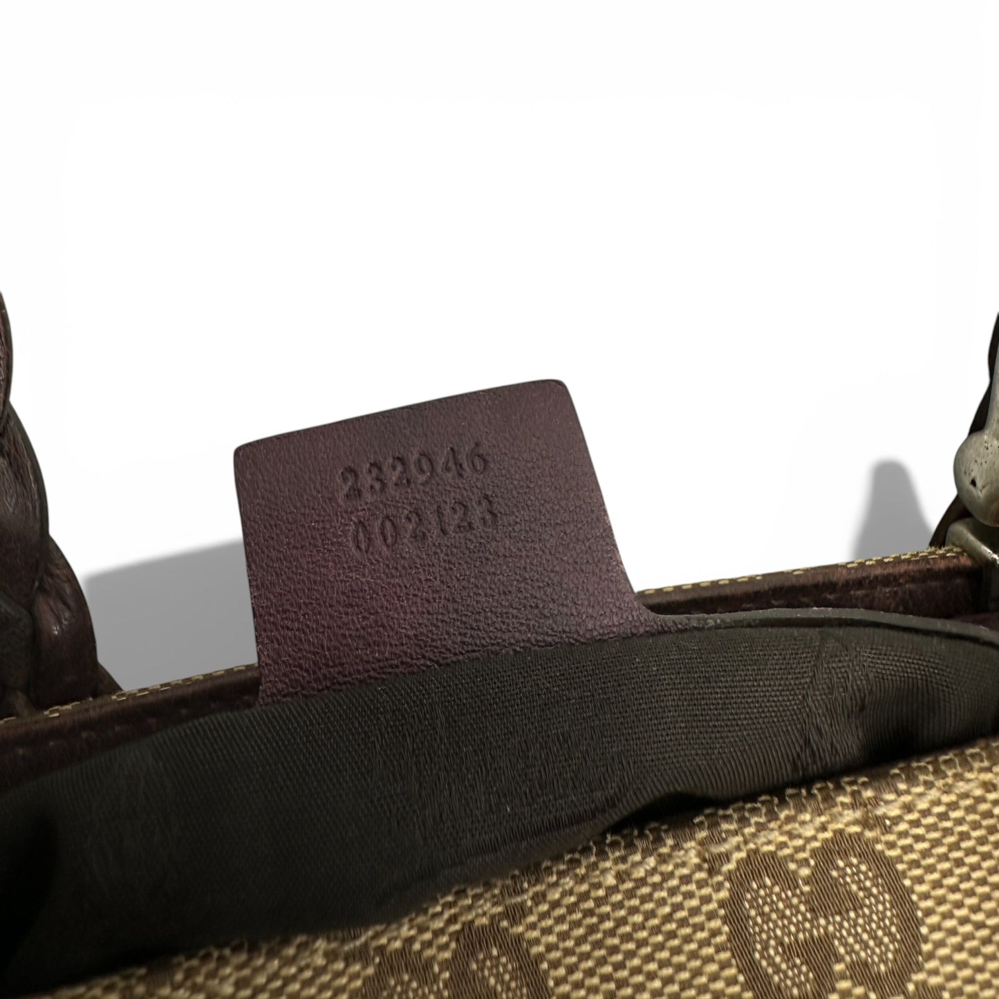 Vintage Gucci 232946 Bamboo Monogram Large Tote Shoulder Bag