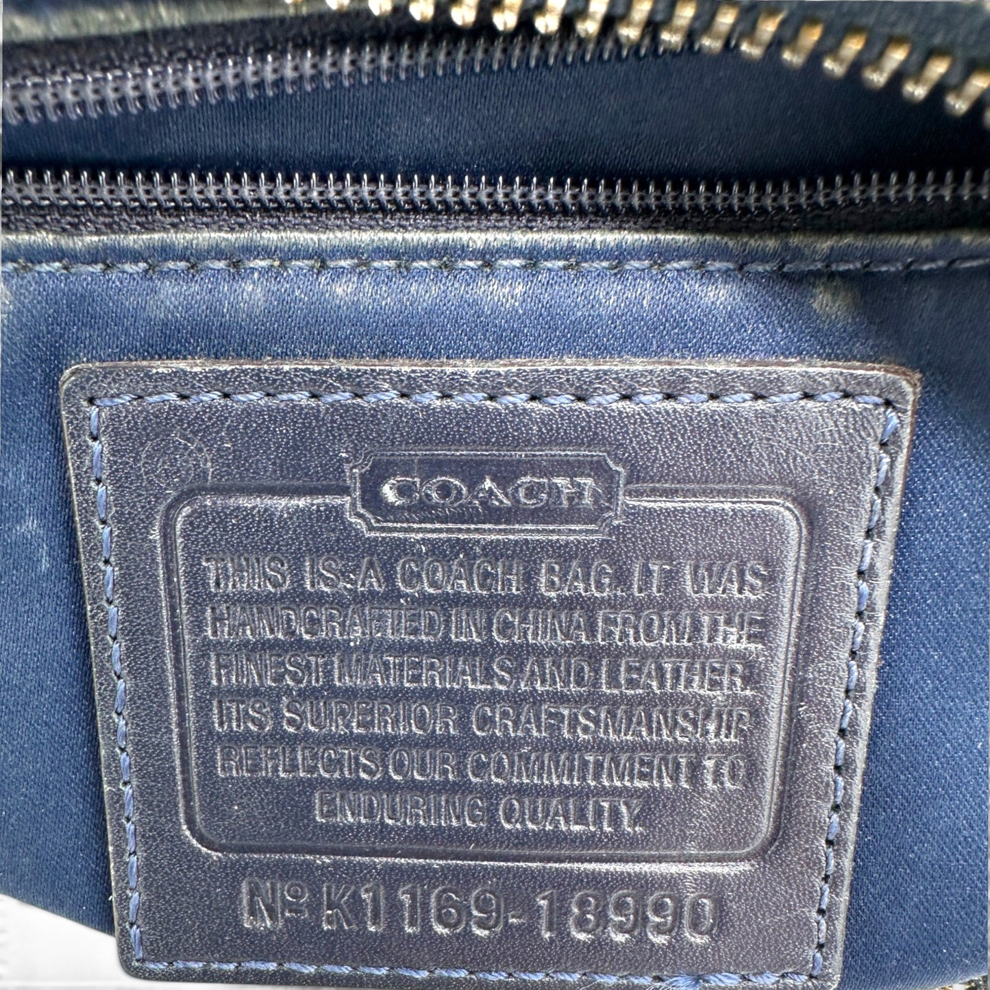 Sac bandoulière Boston en denim Coach vintage 11183