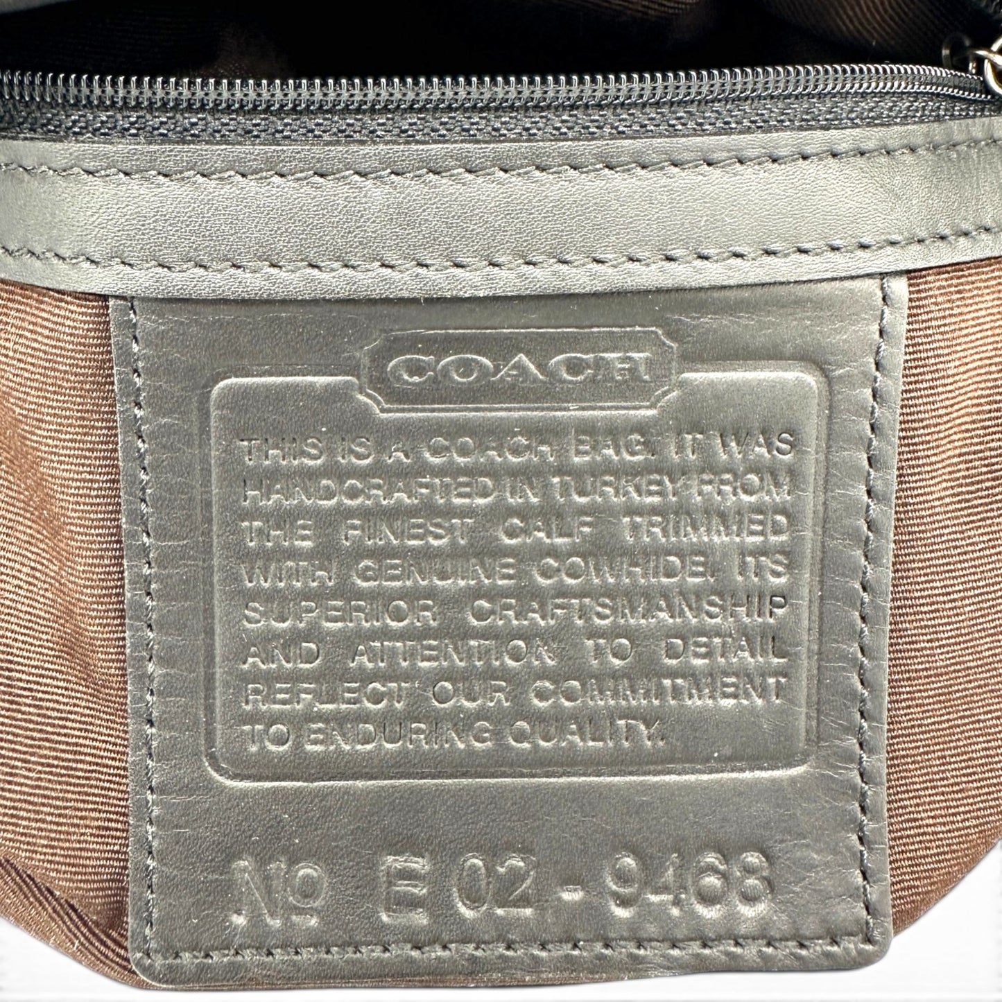 Vintage Coach 9470 Schultertasche aus Kalbsfell