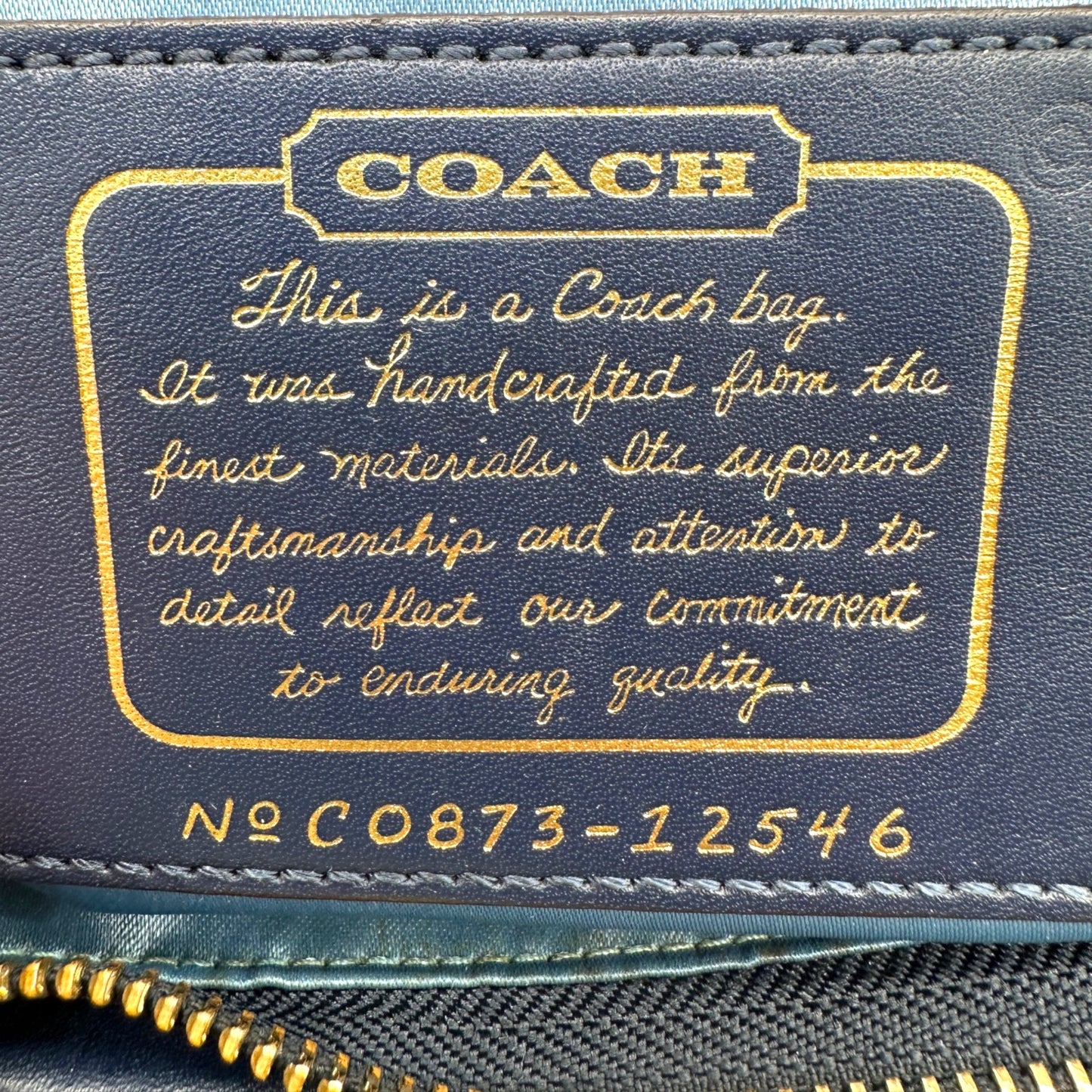 Vintage Coach 12546 Denim Tote Schultertasche