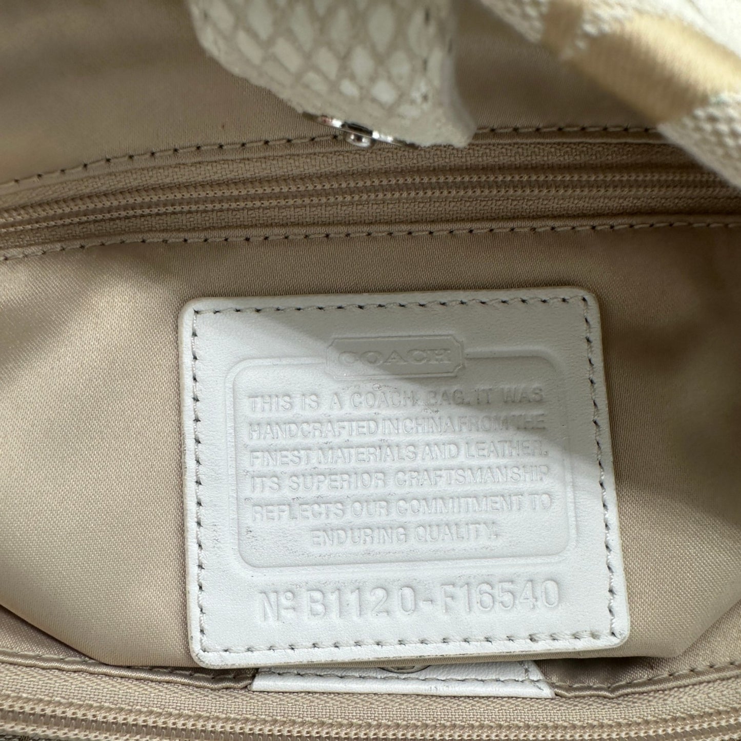 Vintage Coach F16540 Penelope Carryall Tote Bag