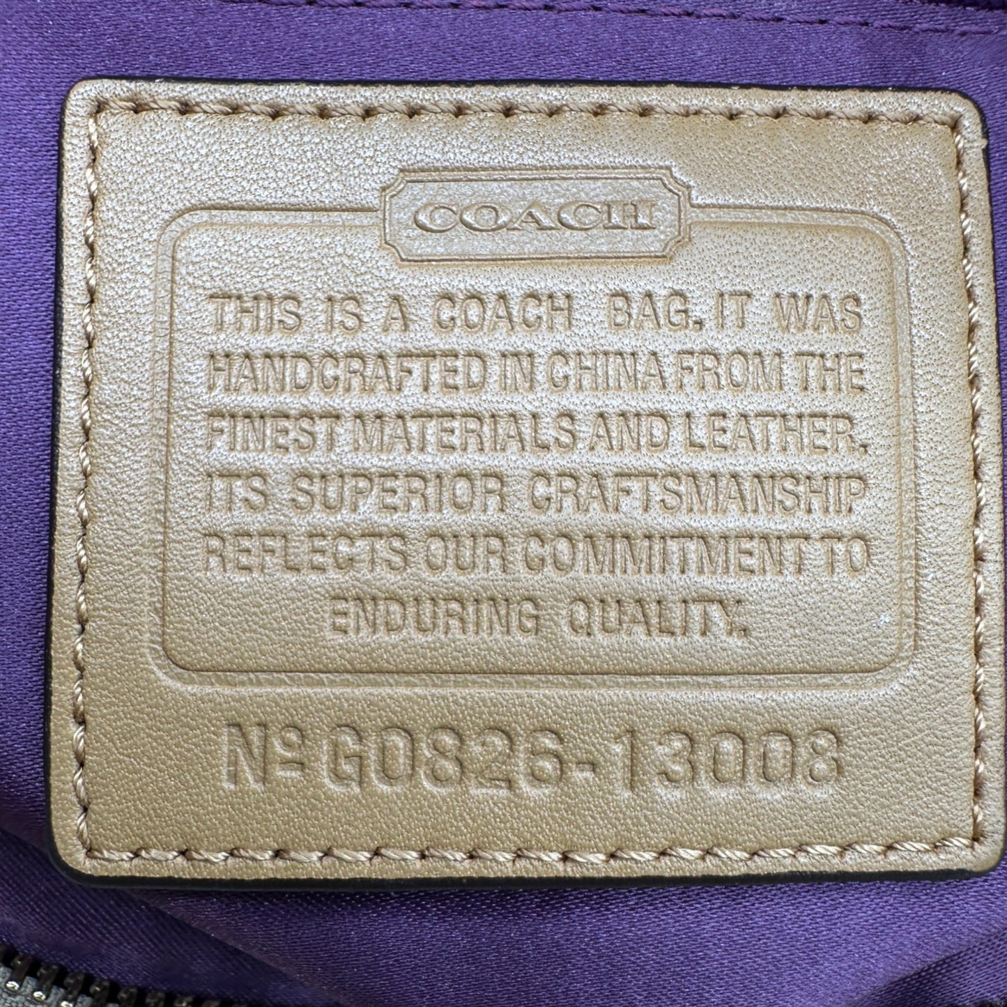 Vintage Coach 10620 Große Carly Schultertasche