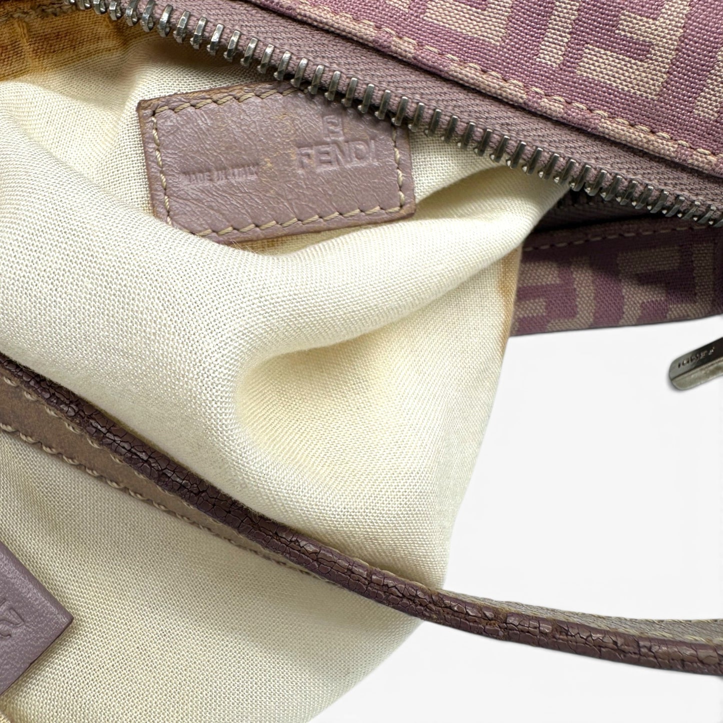 Vintage Fendi Zucchino Pouch Handbag