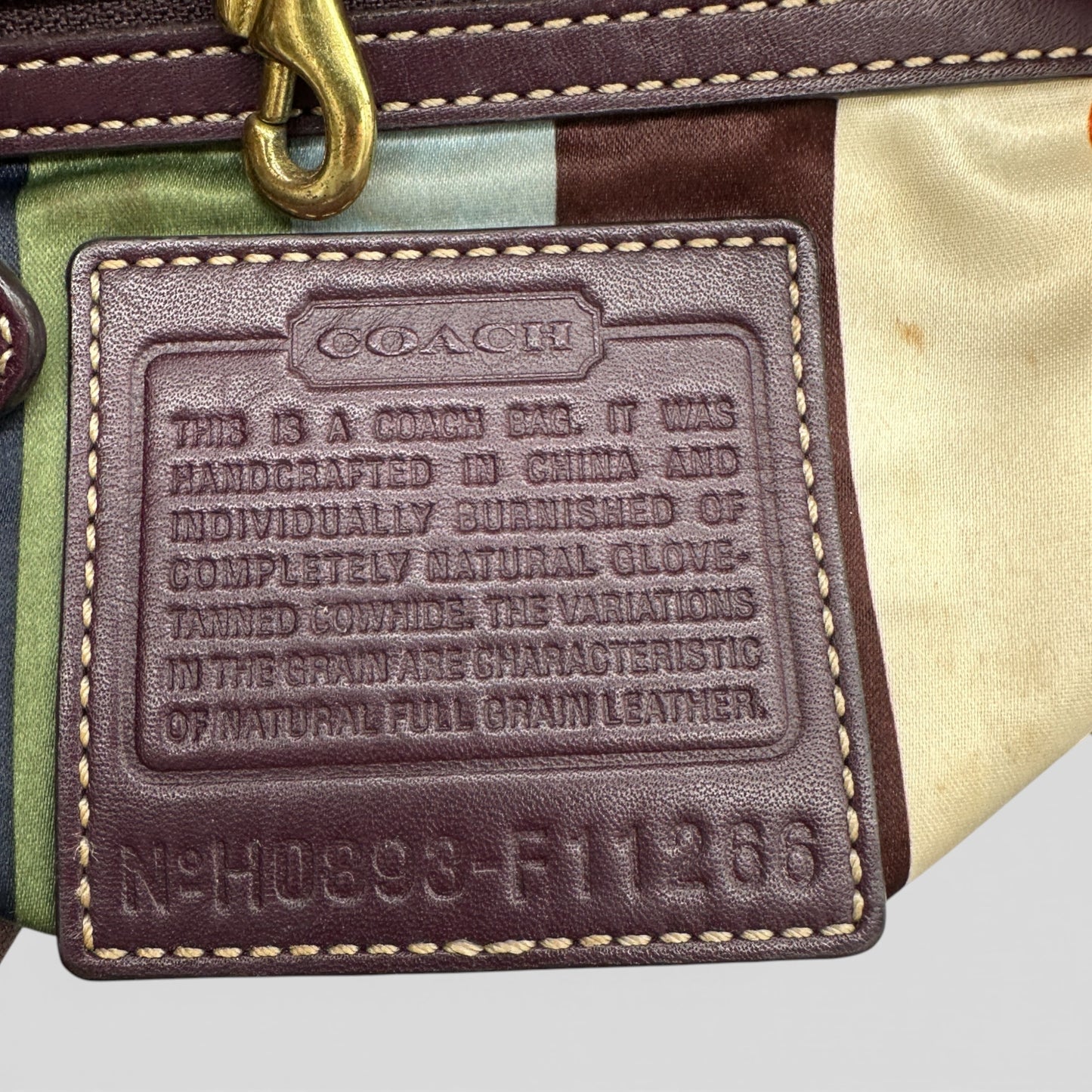 Vintage Coach F11266 Horsebit Tote Schultertasche