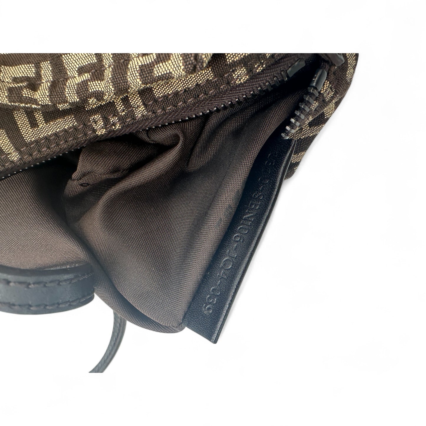 Vintage Fendi Zucchino Canvas Boston Bag