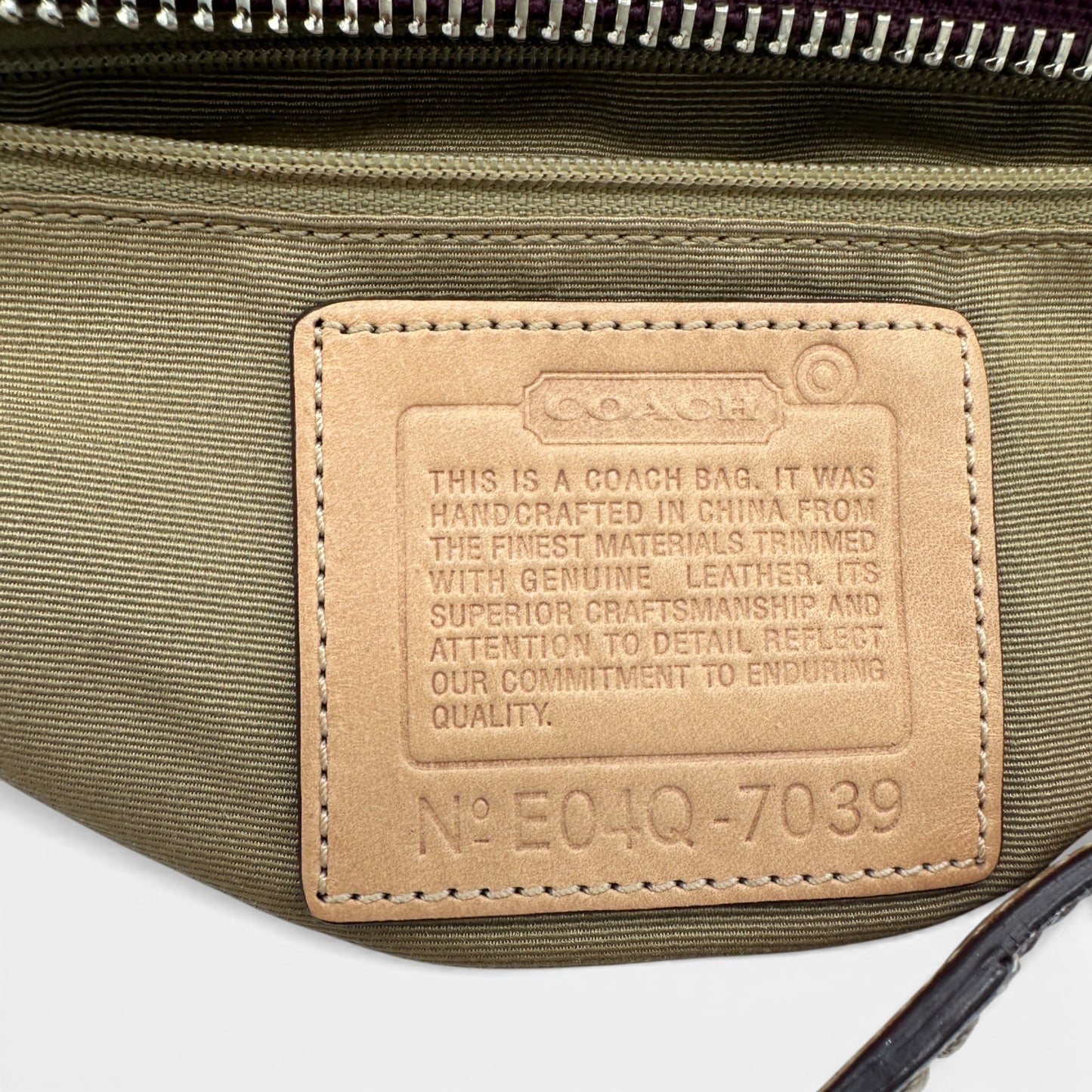 Sac bandoulière vintage Coach 7039 East West Baguette