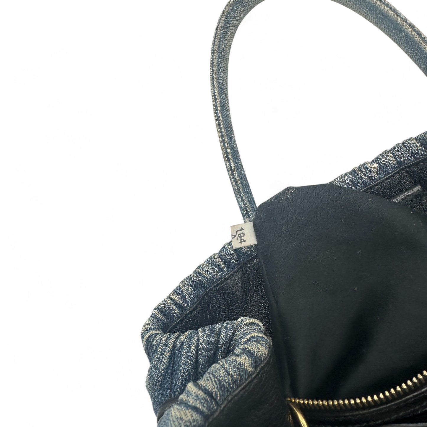 Miu Miu Matelassè Denim Tote Handbag