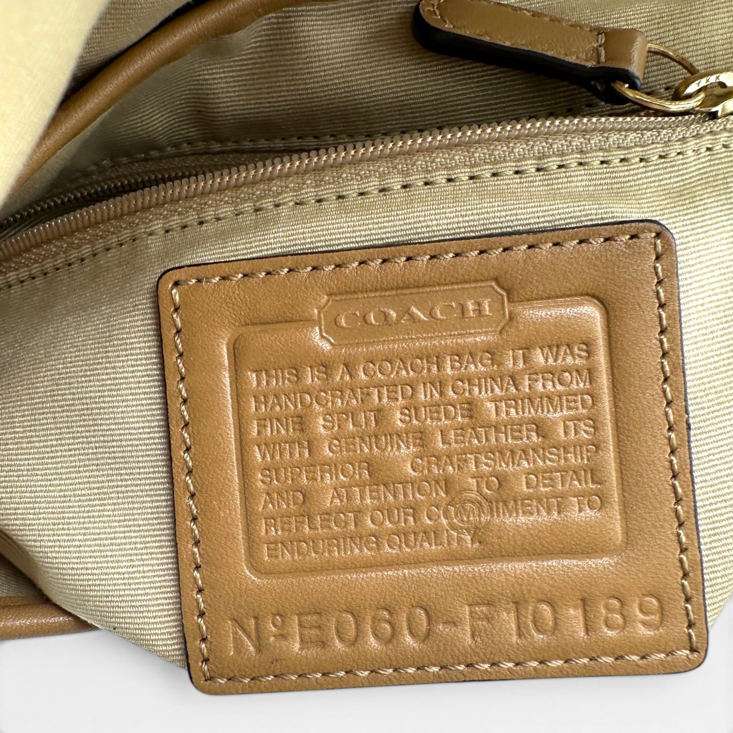 Vintage Coach 7462 Braune Leder-Soho-Schultertasche mit Schnalle
