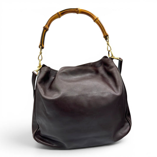 Vintage Gucci Bamboo Leather 2-Way Tote Bag