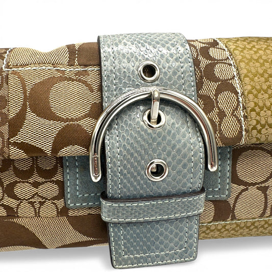 Vintage Coach 3689 Python Trim Soho Shoulder Bag