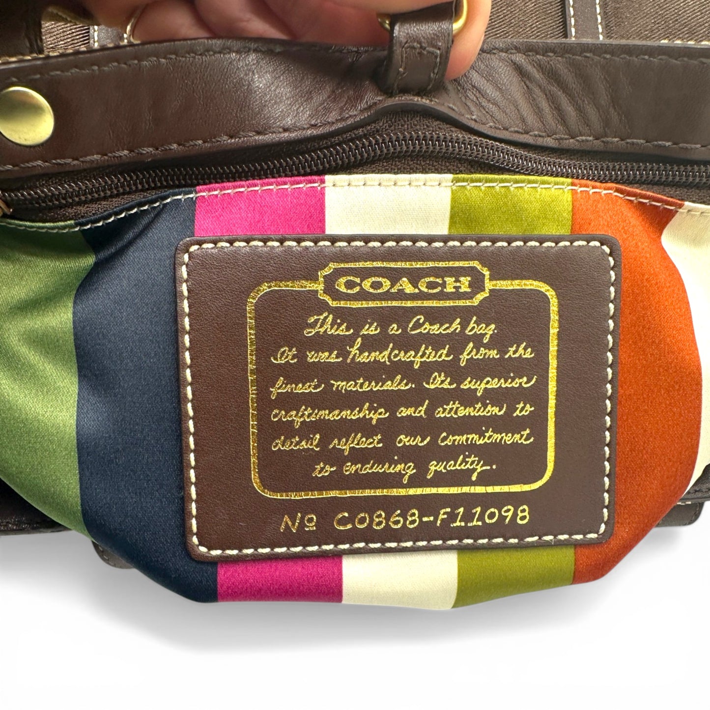 Vintage Coach Gallery 10384 Tote Handtasche