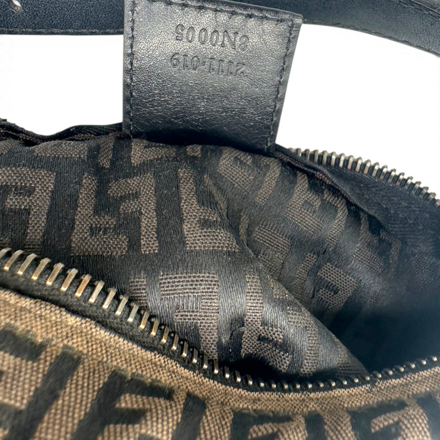 Vintage Fendi Zucchino Pouch Handbag