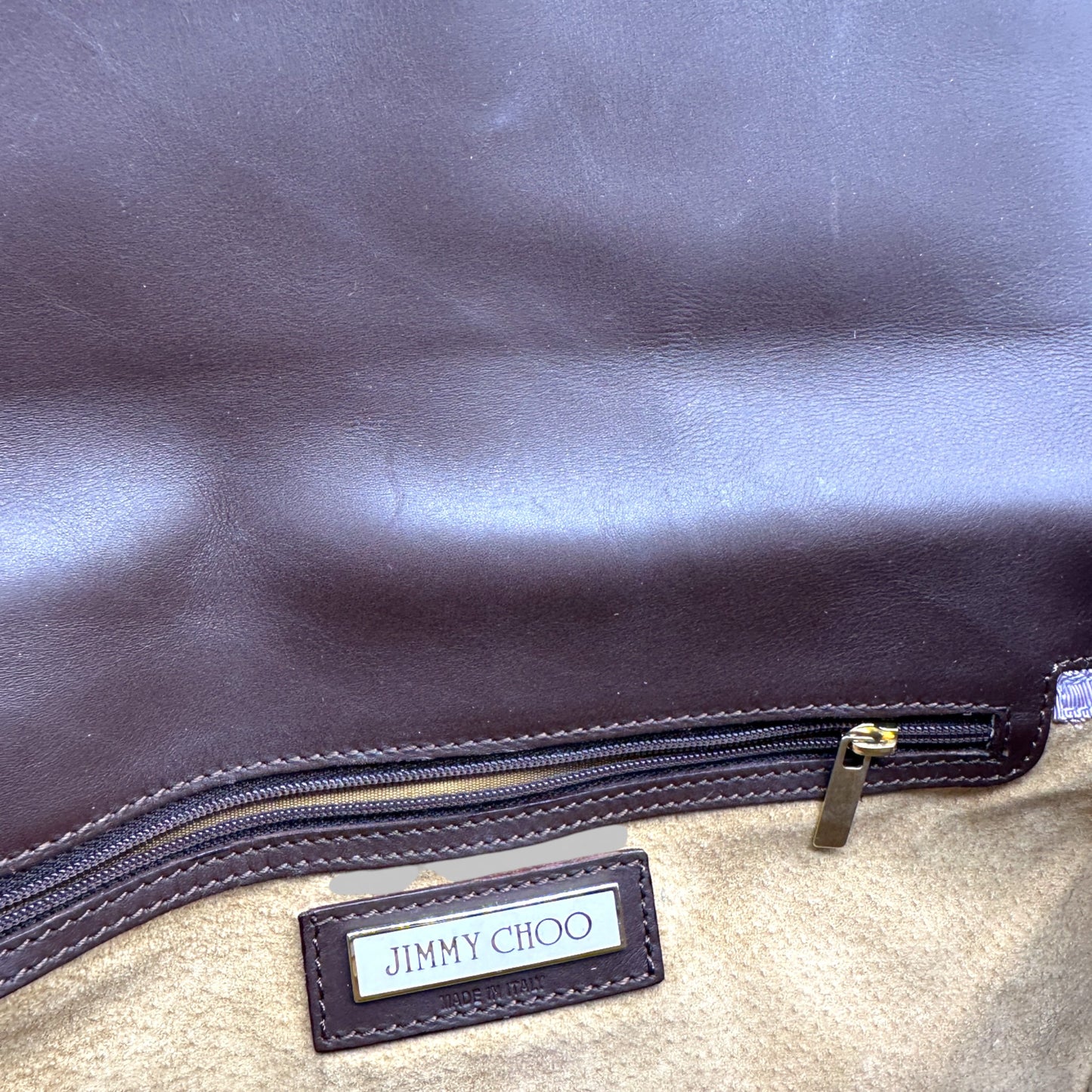 Jimmy Choo Tulita Brown Leather Handbag