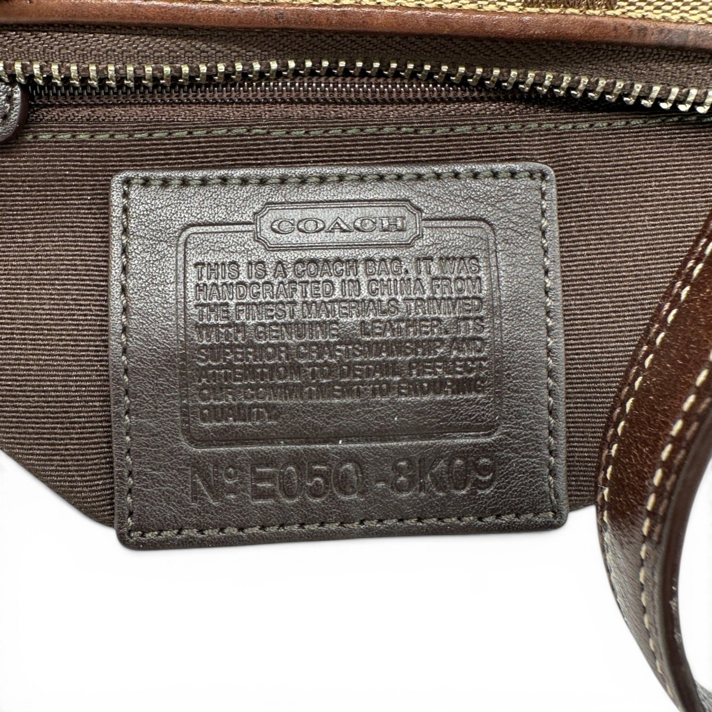 Vintage Coach 8K09 East West Baguette Shoulder Bag