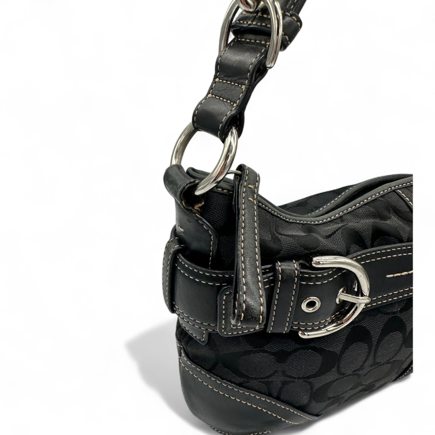 Vintage Coach F07077 Soho Double Buckle Shoulder Bag