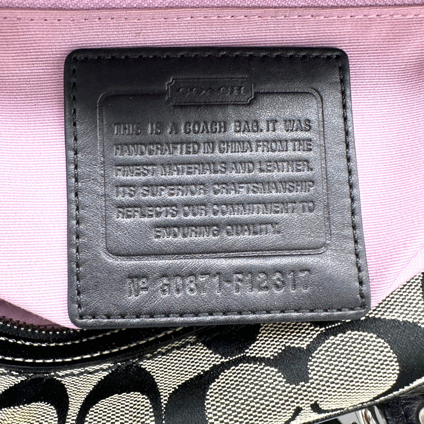 Vintage Coach F12317 Boston Patchwork Shoulder Bag