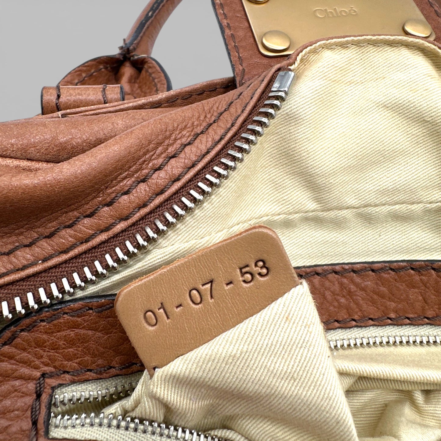 Vintage Chloé Paddington Brown Leather Handbag
