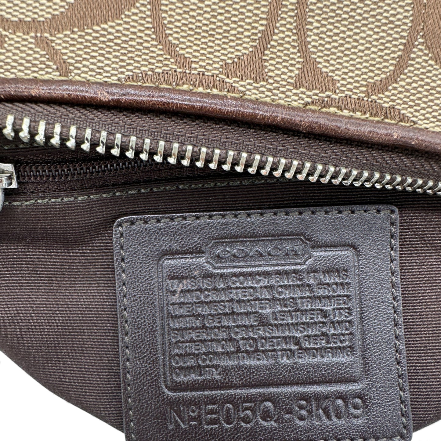 Vintage Coach 8K09 East West Baguette Shoulder Bag