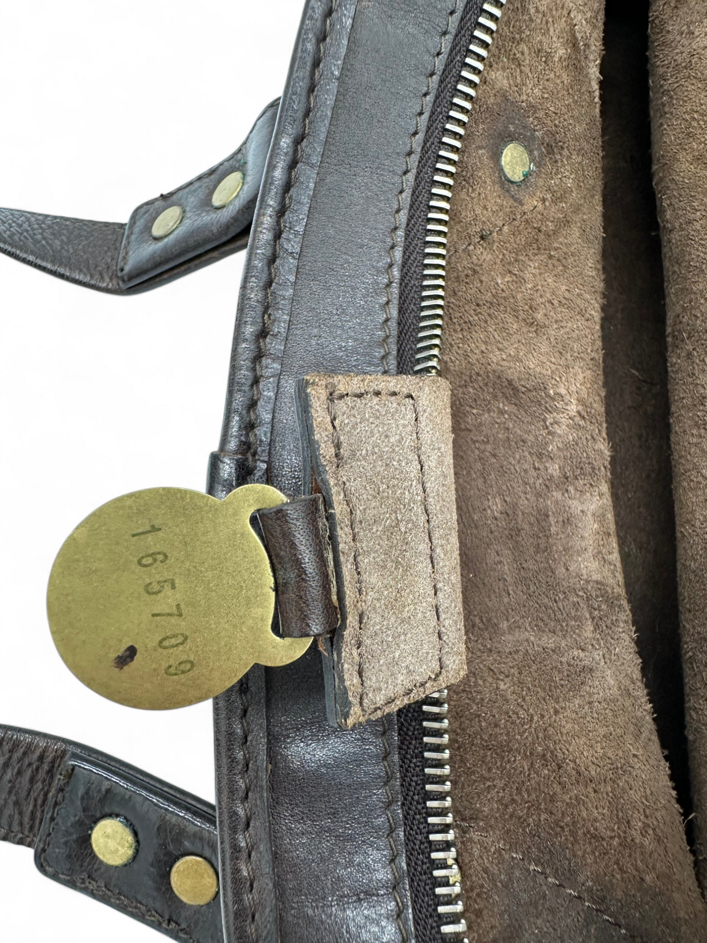 Vintage Mulberry Knightsbridge Turnlock Handbag in Chocolate Brown Leather - Thanks it's Vintage