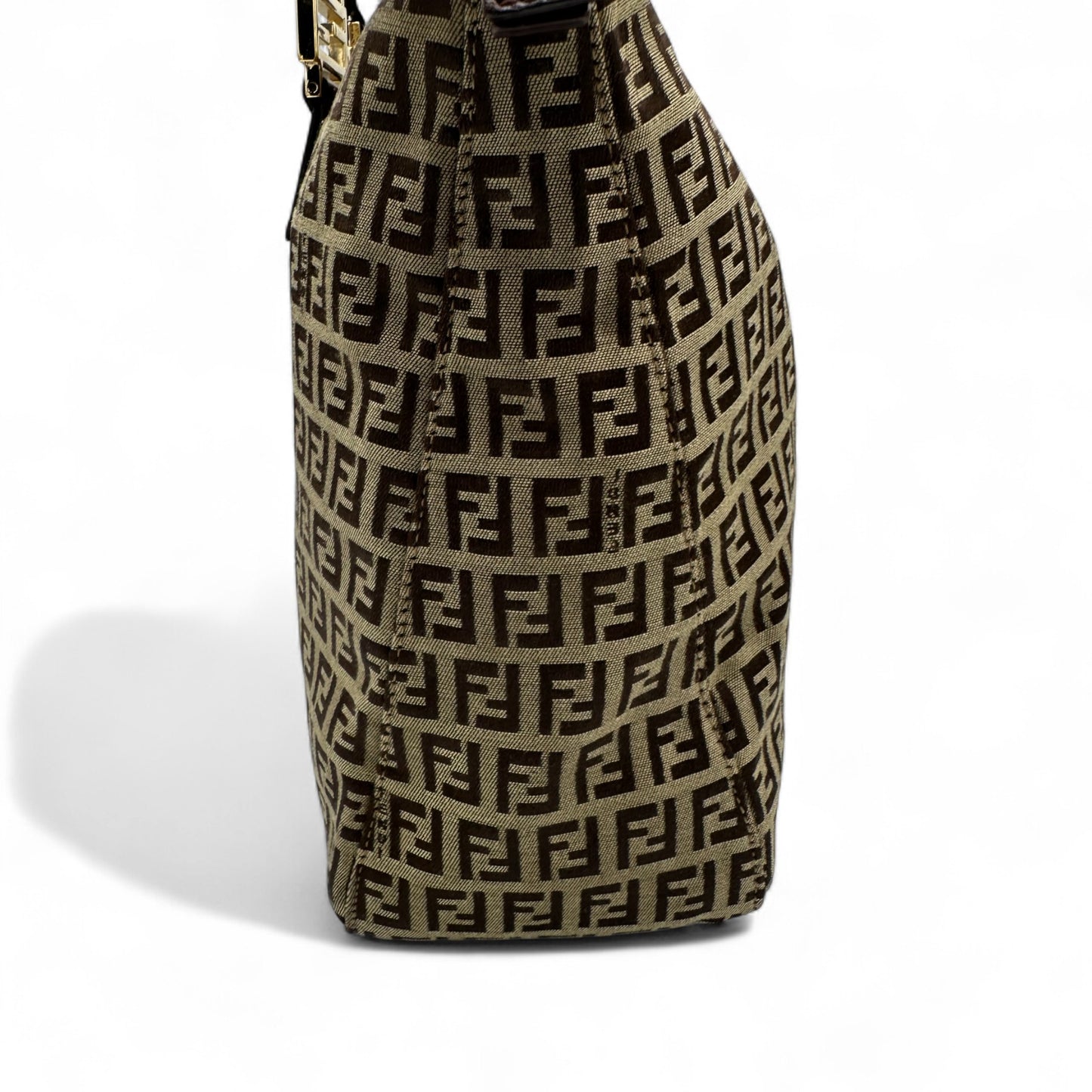 Vintage Fendi Zucchino Canvas Tote Handbag