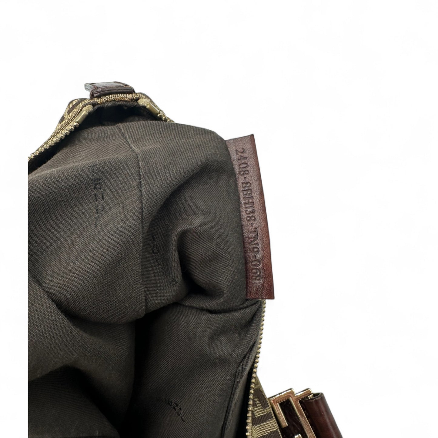 Vintage Fendi Zucchino Canvas Tote Handbag