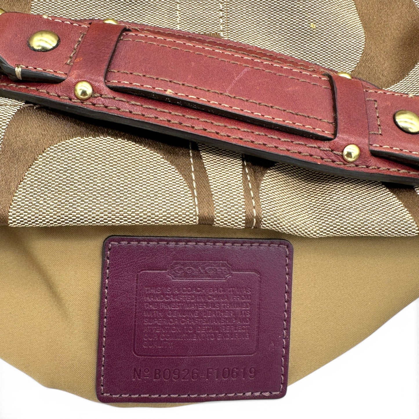 Vintage Coach 10620 Große Carly Schultertasche
