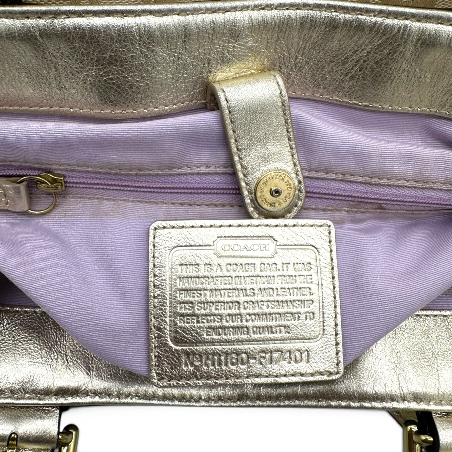 Vintage Coach F17401 Tote Shoulder Bag