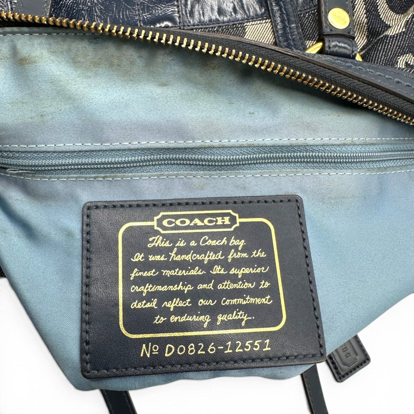 Sac bandoulière Boston en denim Coach vintage 11183