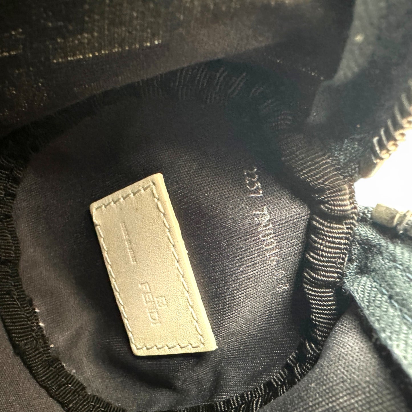 Vintage Fendi Zucchino Mini Barrel Handbag