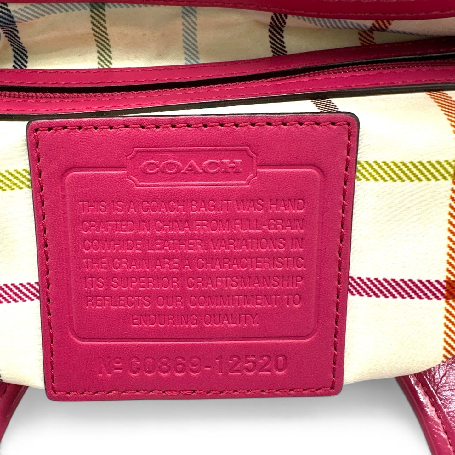 Vintage Coach 12520 Pleated Ergo Shoulder Bag