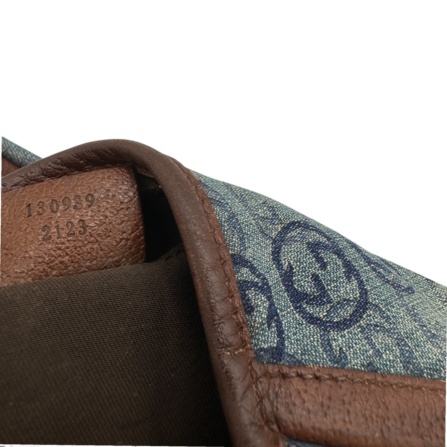 Vintage Gucci Abbey 130939 Denim Shoulder Bag