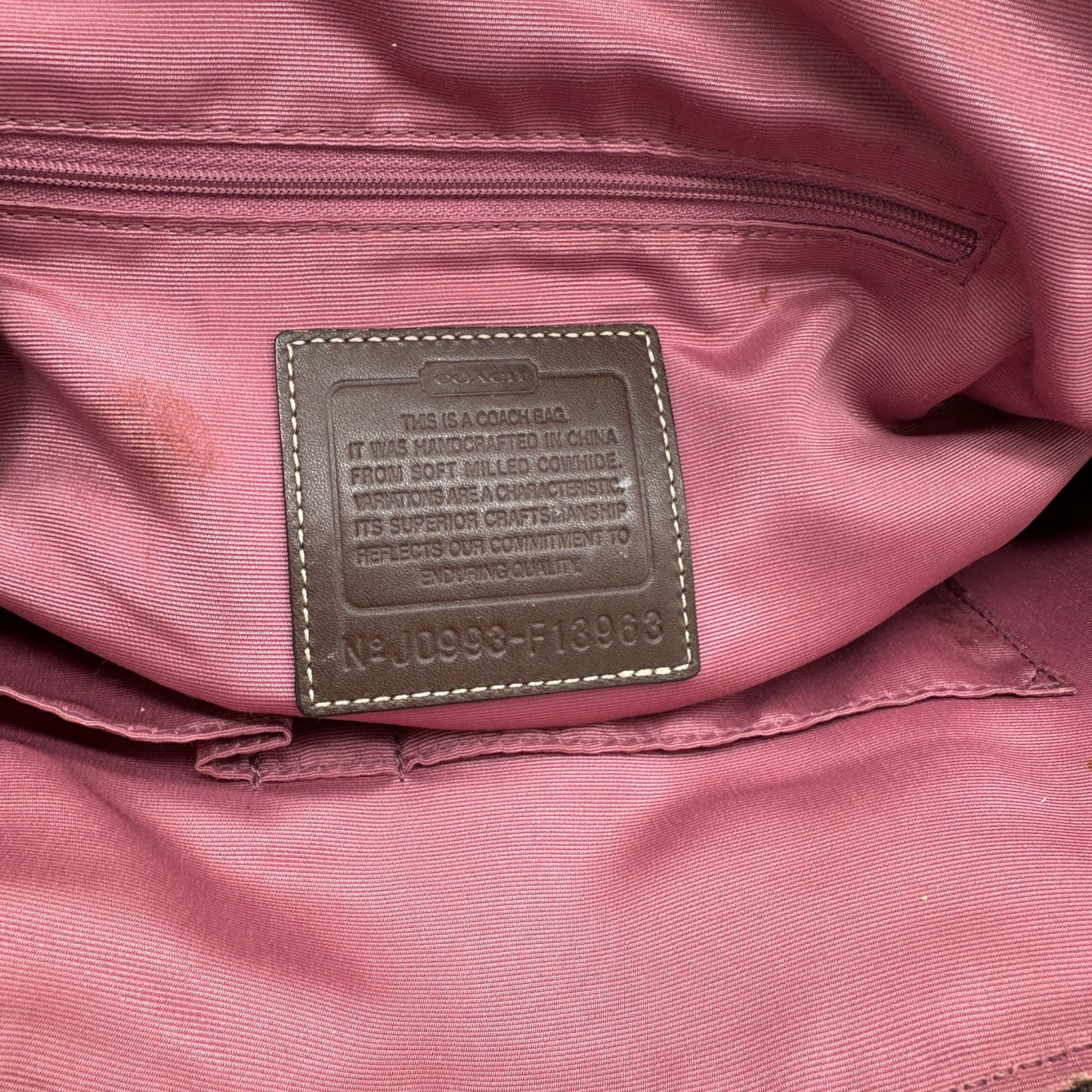 Vintage Coach F13963 Miranda Turnlock Handbag