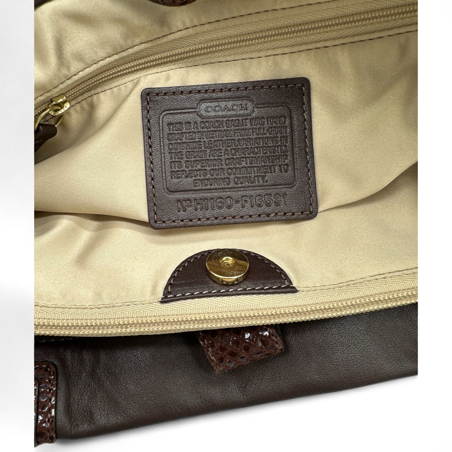 Vintage Coach F16531 Peyton Turnlock Shoulder Bag